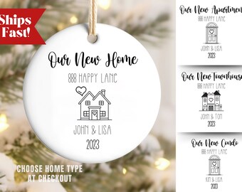 New Home Ornament, House Gift, New Apartment Gift, New Townhouse Gift, New Condo Gift, Christmas Ornament 2023, Closing Gift