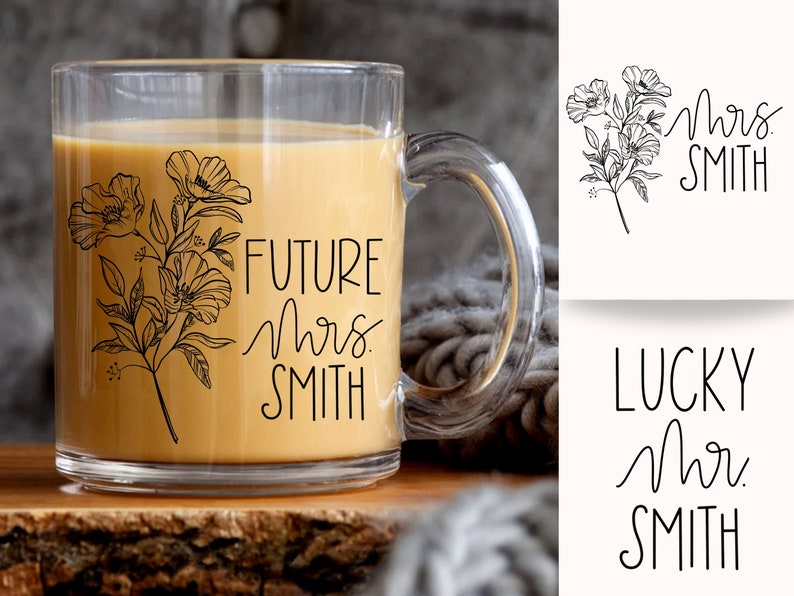 Future mr mrs mug for Future Mrs Gift for Engagement Gift Mug Custom Engagement Mug for Newly Engaged best friend gift for best friend image 2