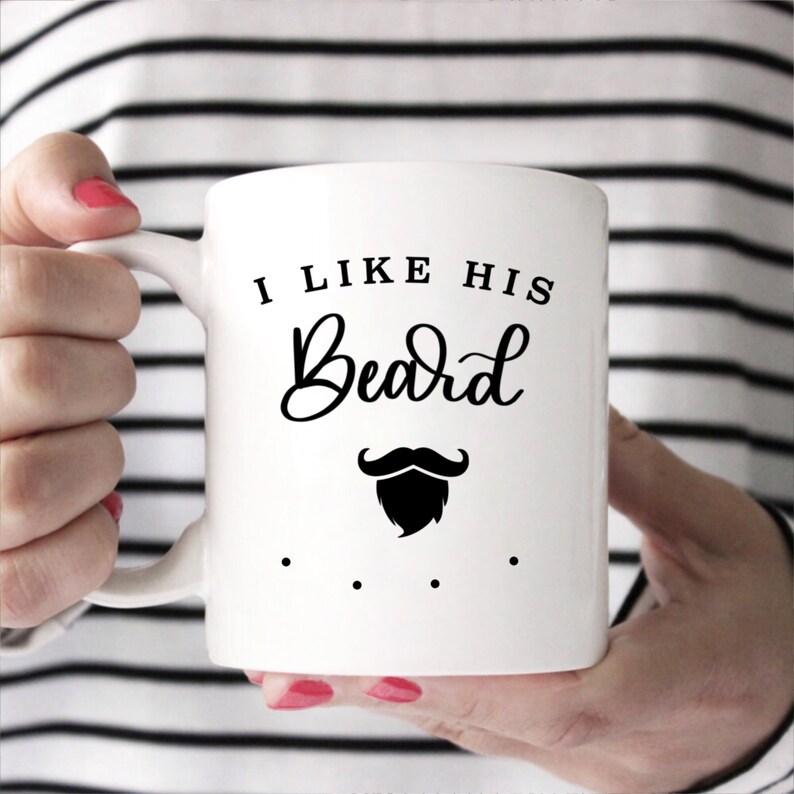 I Like His Beard I Like Her Butt Mugs I Like Her Butt I Like His Beard Mugs Beard Butt Mugs Beard Butt Mug Set Funny Wedding Gift image 5