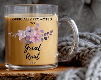 Promoted to Great Aunt, Mug for Great Aunt, Aunt Mug, Mug for Aunt, Pregnancy Announcement, Pregnancy Reveal, Auntie Mug, Great Aunt Cup