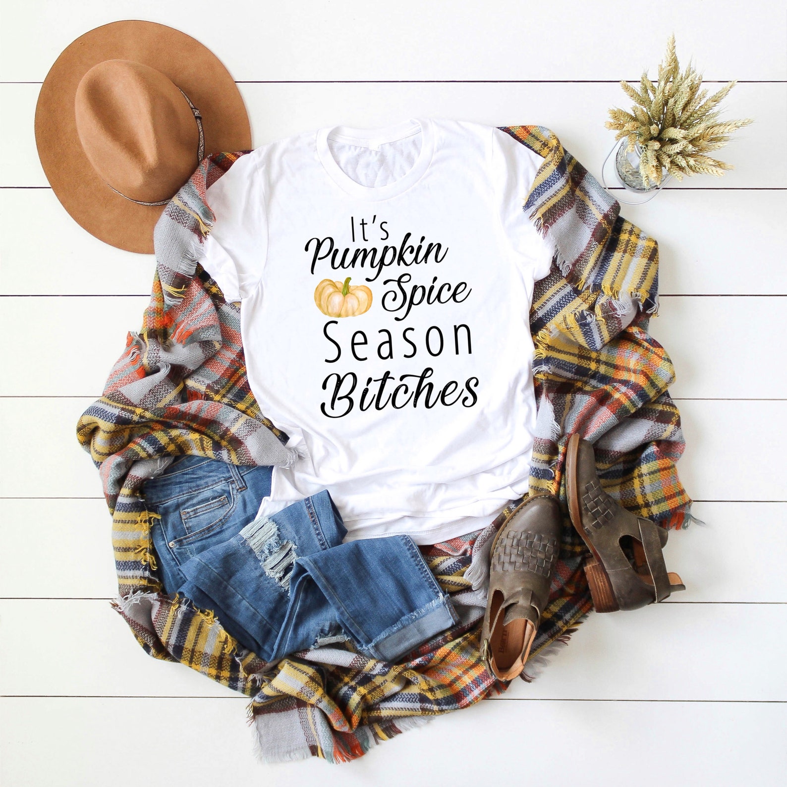 Its Pumpkin Spice Season Bitches Shirt Funny Fall Shirts - Etsy