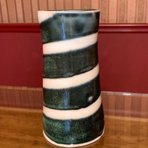 Barber Pole Vase in Reitz Green! What a beautiful way to display your flowers.