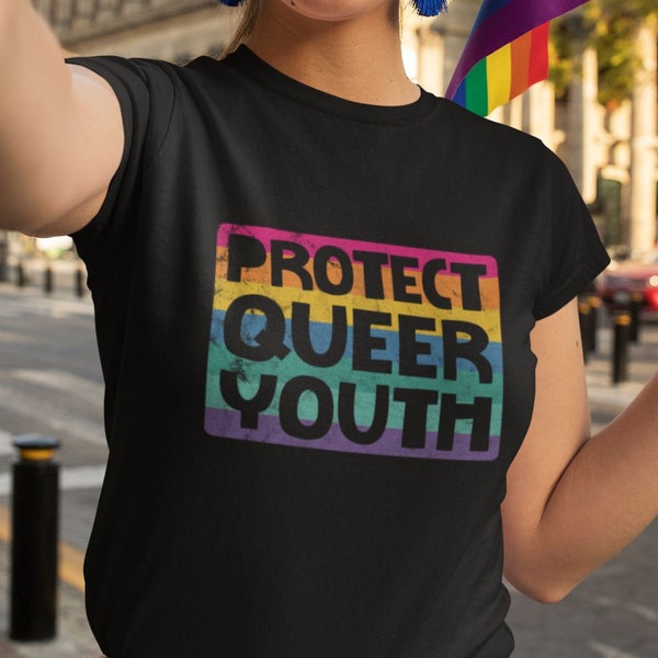 Protect Queer Youth Shirt, Lesbian Gay Bisexual Transgender LGBT Pride Parade Tshirt Gift