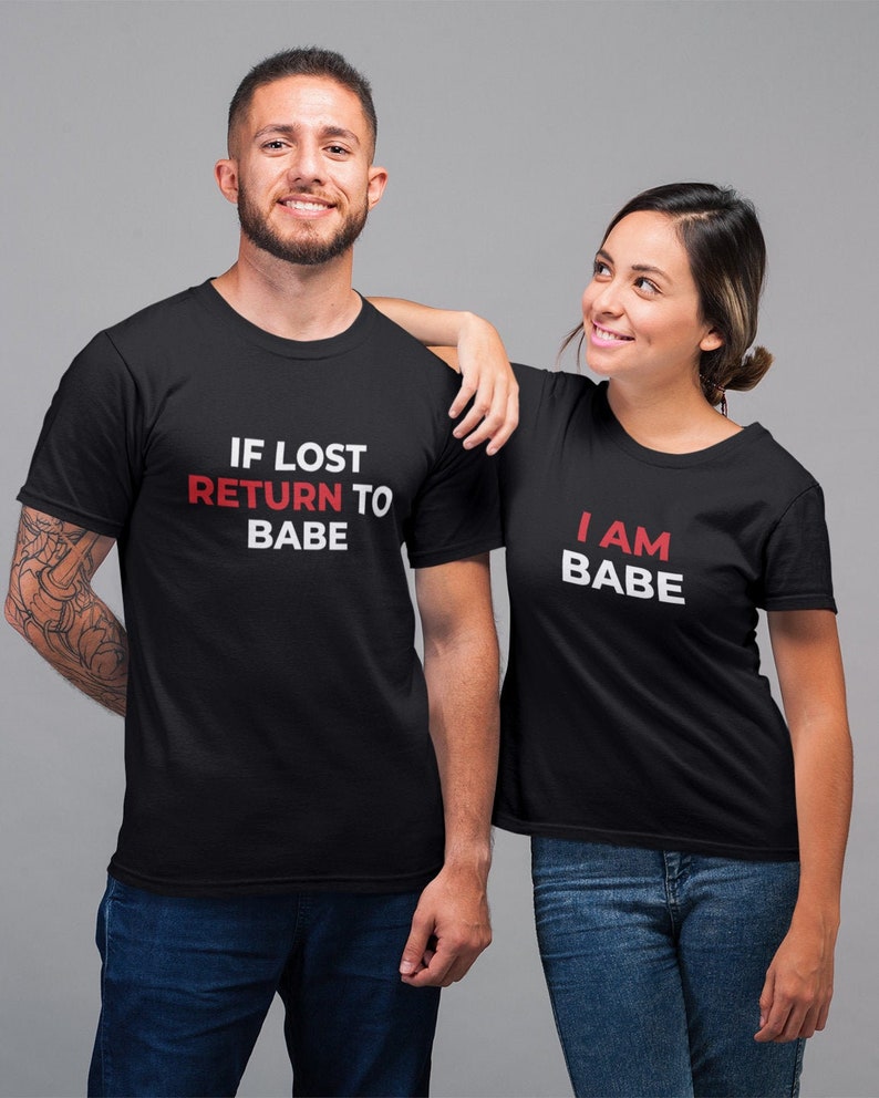 Boyfriend and Girlfriend Funny Matching Shirts, Matching Tshirts for Couples, Matching Couples Outfits, His and Her Gift Tee - Combo Apparel 