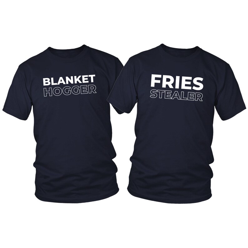 Blanket Hogger & Fries Stealer Shirts Matching Couples Etsy UK