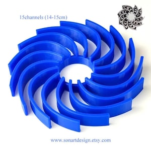 Spiralling Flower Pouring Tools, 3 - 15 Channels for Acrylic Fluid Abstract Paint