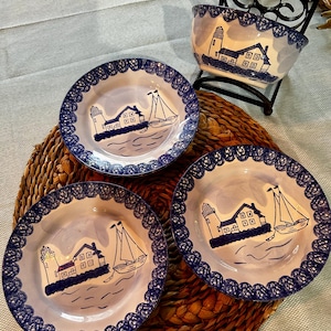 黒壺★ NANTUCKET ディナープレート2枚セット Nantucket Plates - Etsy