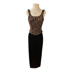 Vintage Jessica Mcclintock Black Dress - Etsy
