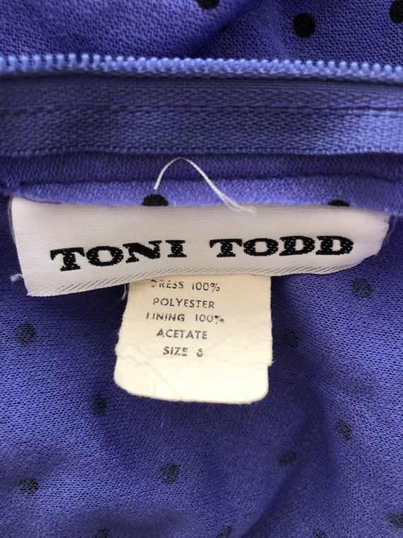 Vintage 1970's Toni Todd Union Made Purple Polka … - image 6