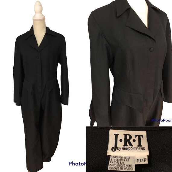 Vintage JRT Newport News Black Jumpsuit Size 10P - image 1