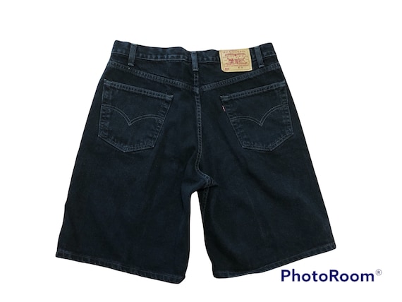 Vintage Levis 550 Black Denim Shorts 