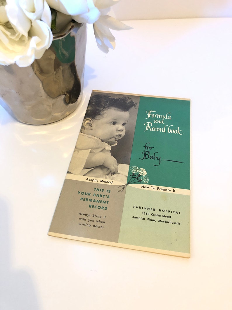 Vintage Carnation Formula Record Book For Baby Faulkner Hospit Vintage Carnation Formula Record Book For Baby Faulkner Hospit