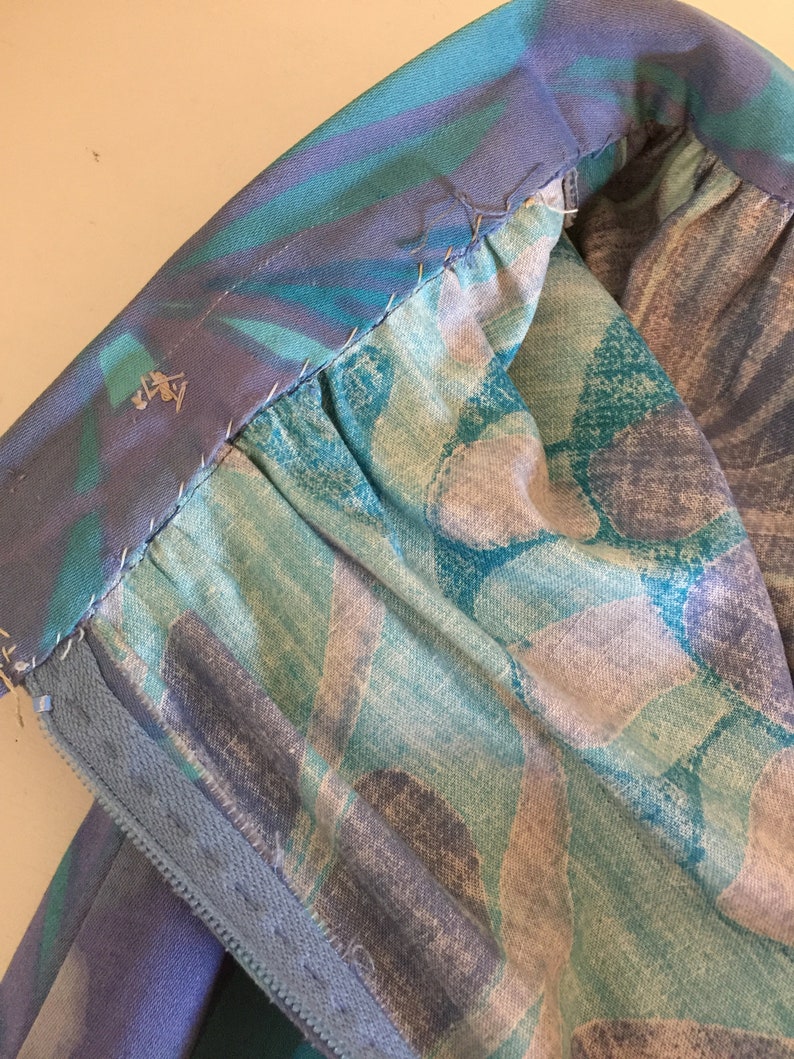 Groovy and Colorful Pair of Wide Leg High Waisted Vintage Printed Handmade Palazzo Pants