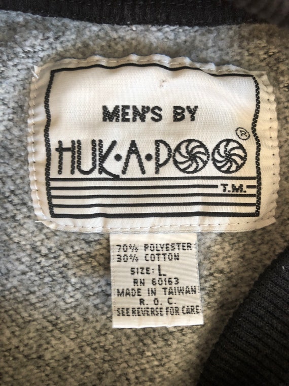 Vintage 1980's 1990's Men's by Huk-A-Poo Charcoal… - image 4