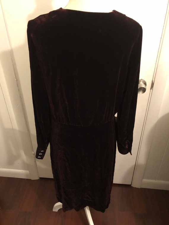 Laura Ashley Vintage 1980s Size 10 Port Velvet Vi… - image 3