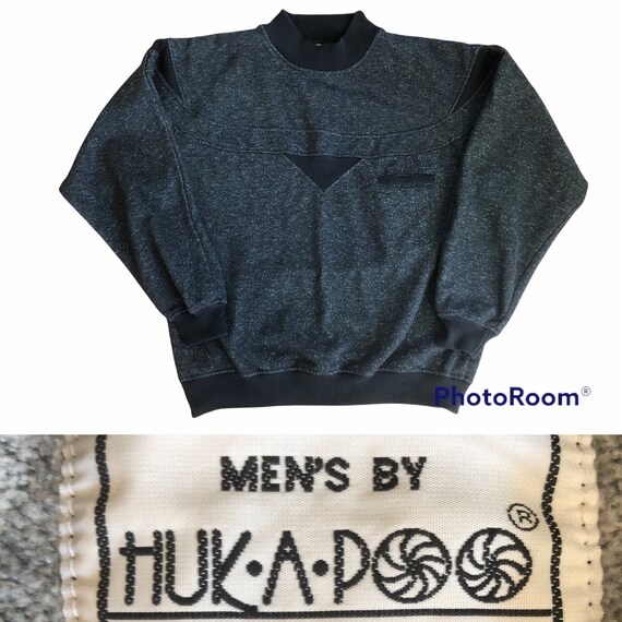 Vintage 1980's 1990's Men's by Huk-A-Poo Charcoal… - image 2