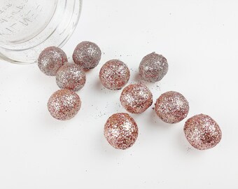 Baby Pink Glitter Felt Balls For Valentine Crafts Diy Etsy