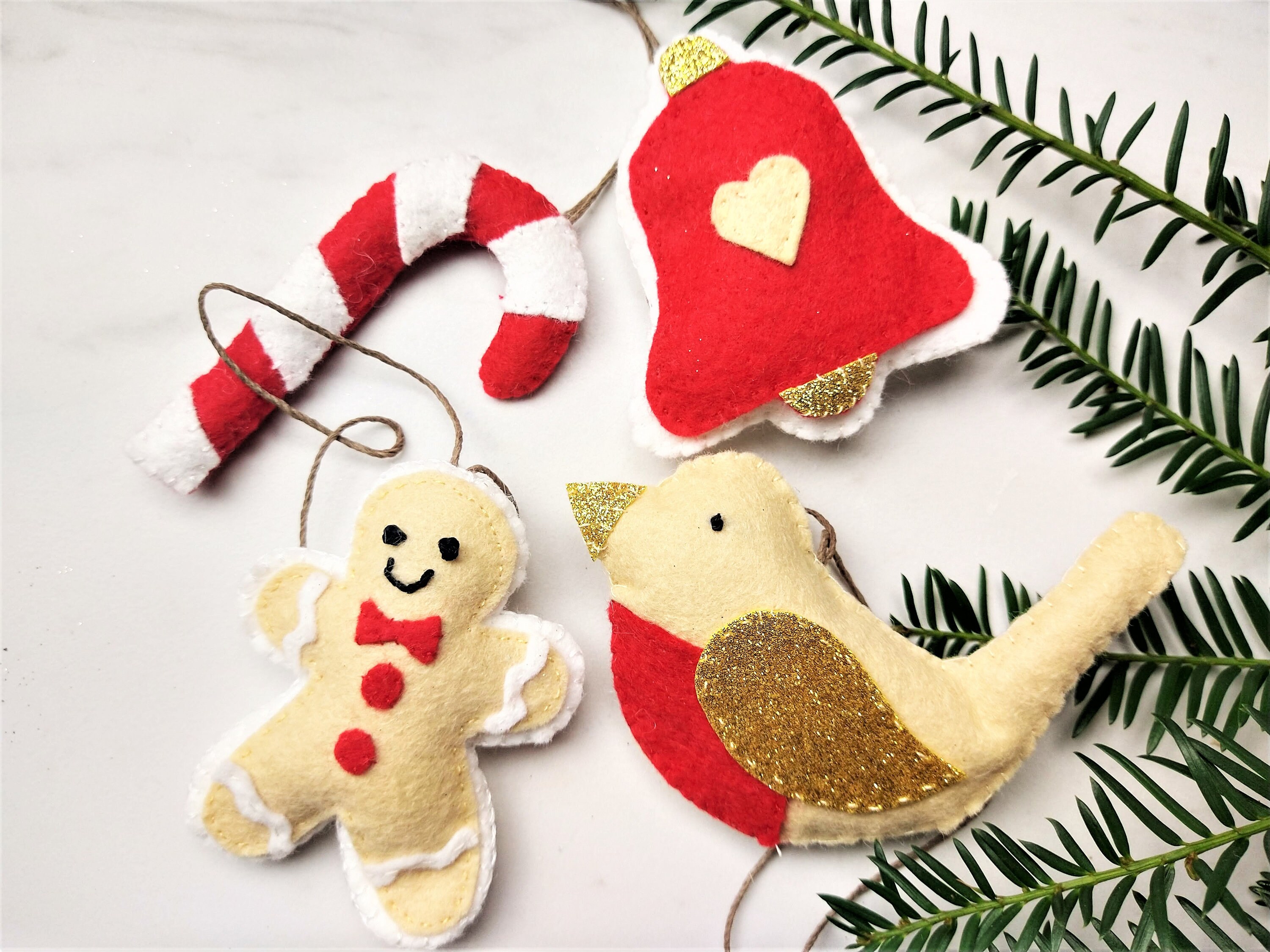 Make Your Own Felt Christmas Ornaments. DIY Craft kit. Felt Etsy