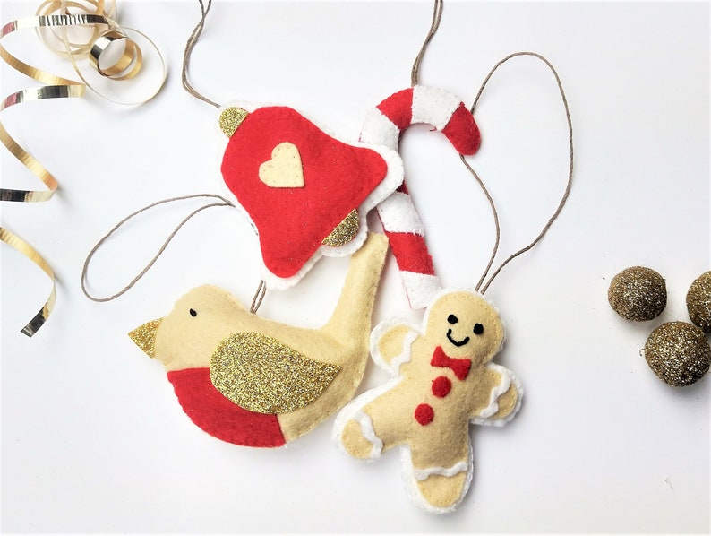 Make Your Own Felt Christmas Ornaments. DIY Craft kit. Felt Etsy