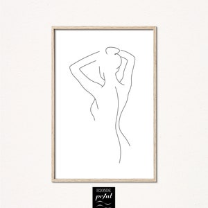 Hand Drawn Boobs Light Brown Female Figure - Art Print