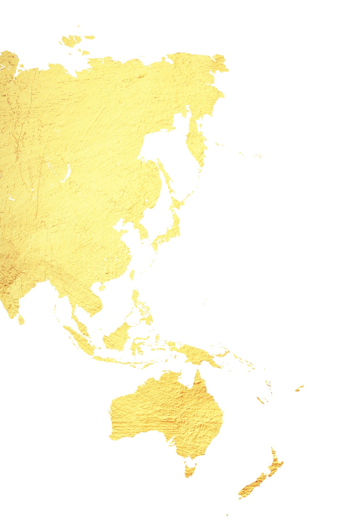 Golden World Map Print Set of 3 Wall Art Gold Prints Piece | Etsy