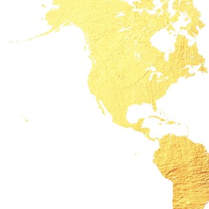 Golden World Map Print Set of 3 Wall Art Gold Prints Piece Poster Printable Large Digital ...