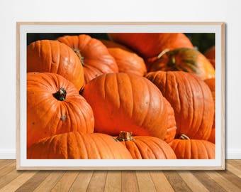 Pumpkin vegetable orange halloween print poster kitchen restaurant food fall decor autumn download wall art printable photography picture