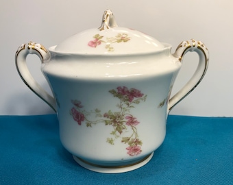 ヴィンテージ ハビランド リモージュ ミニ シュガーボウルと蓋 マルチ