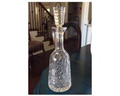 Waterford Clare Crystal Decanter, Waterford Decanter, 13 quot Tall Crystal Decanter with Stopper, Waterford Lead Crystal made in Ireland