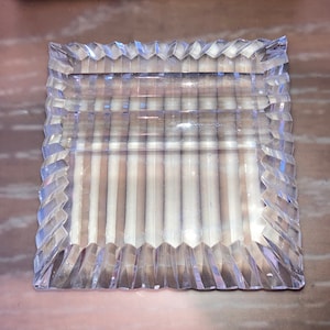 Waterford Crystal Square Paperweight, Waterford Ribbed Square Paperweight, Waterford Faceted Square Cut Paperweight, READ