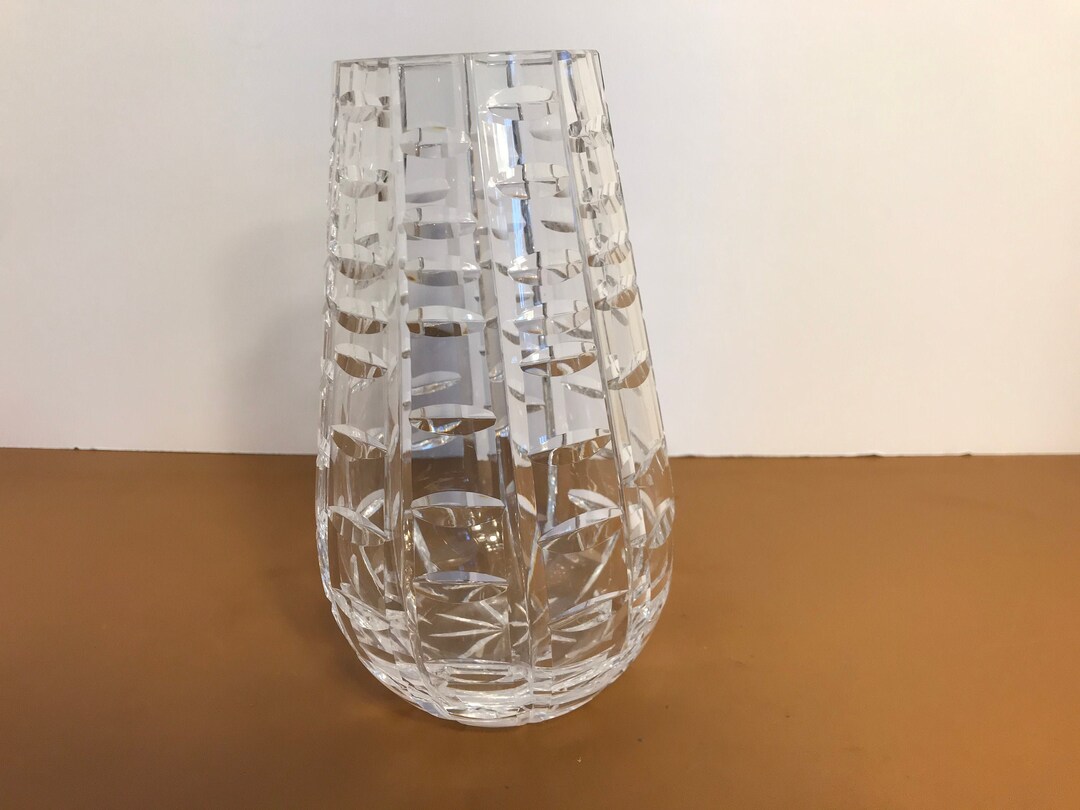 Vintage Waterford Tralee 7 Vase, Crystal Waterford Ladder Vase, Retired
