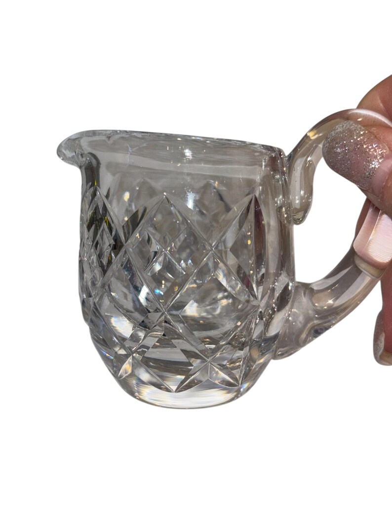 Petit sucrier en crème Waterford Giftware, Petit sucrier en crème en cristal de Waterford, Petit pichet à sucre en crème Waterford Giftware, Petit sucrier, menthe image 4