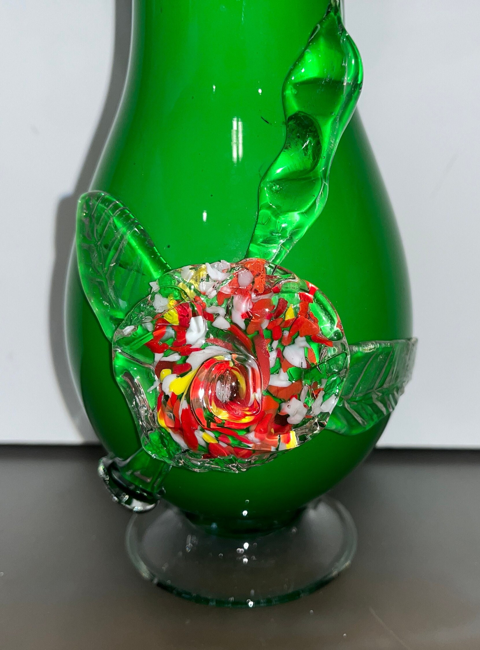 Vintage Green Cased Clear Handle 10