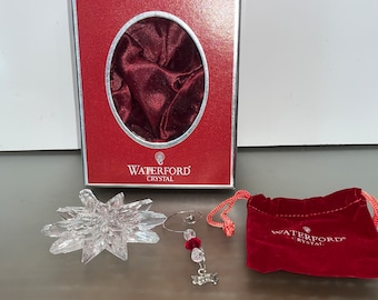 Waterford 2007 Snowstar Ornament, Waterford 2007 mit Enhancer und 2007 Tag, Waterford 2007 Snowflake, Waterford 142.763, Neu in Box, Mint