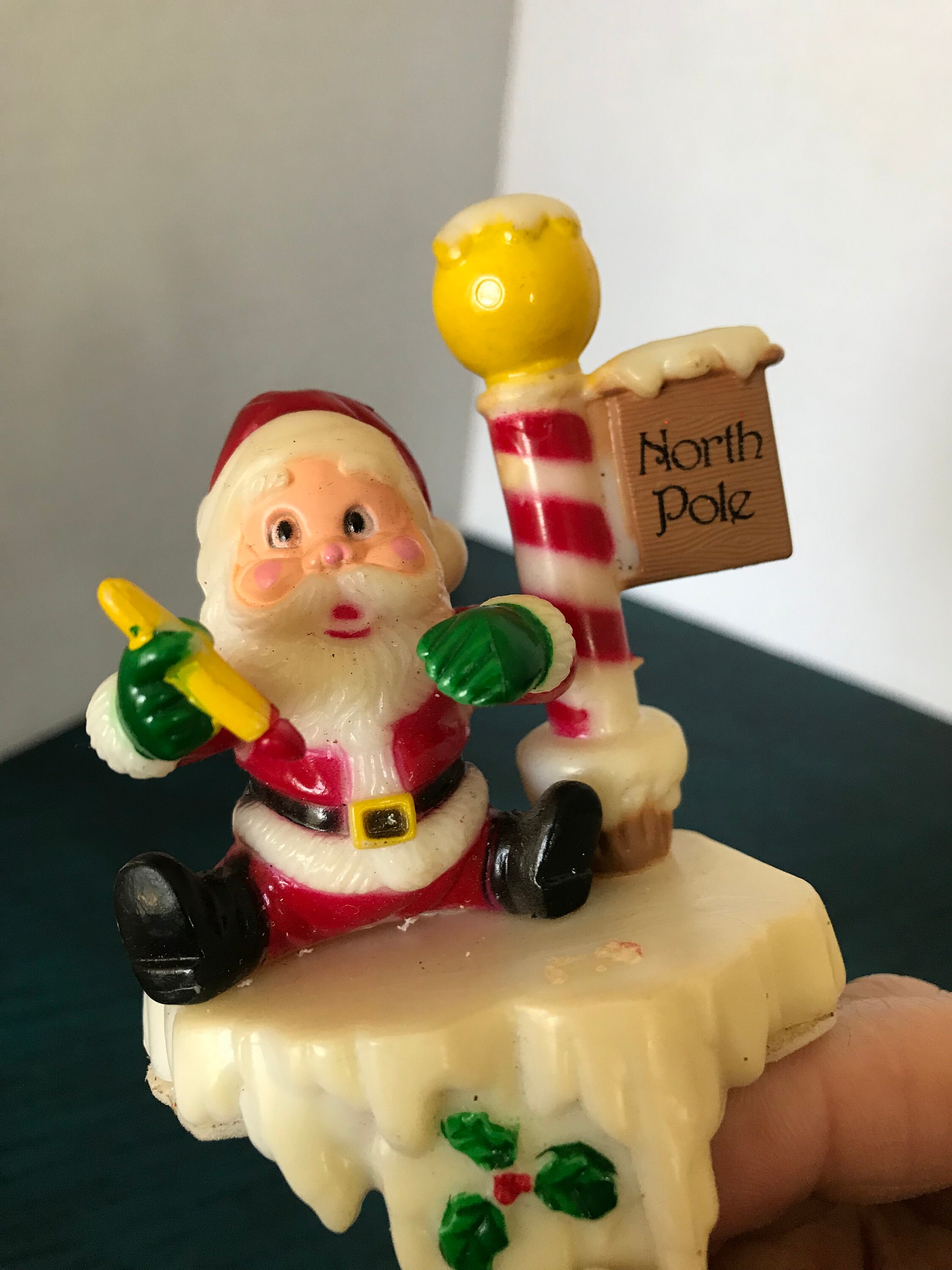 Early Plastic Santa Stocking Holder Vintage Santa Stocking Etsy