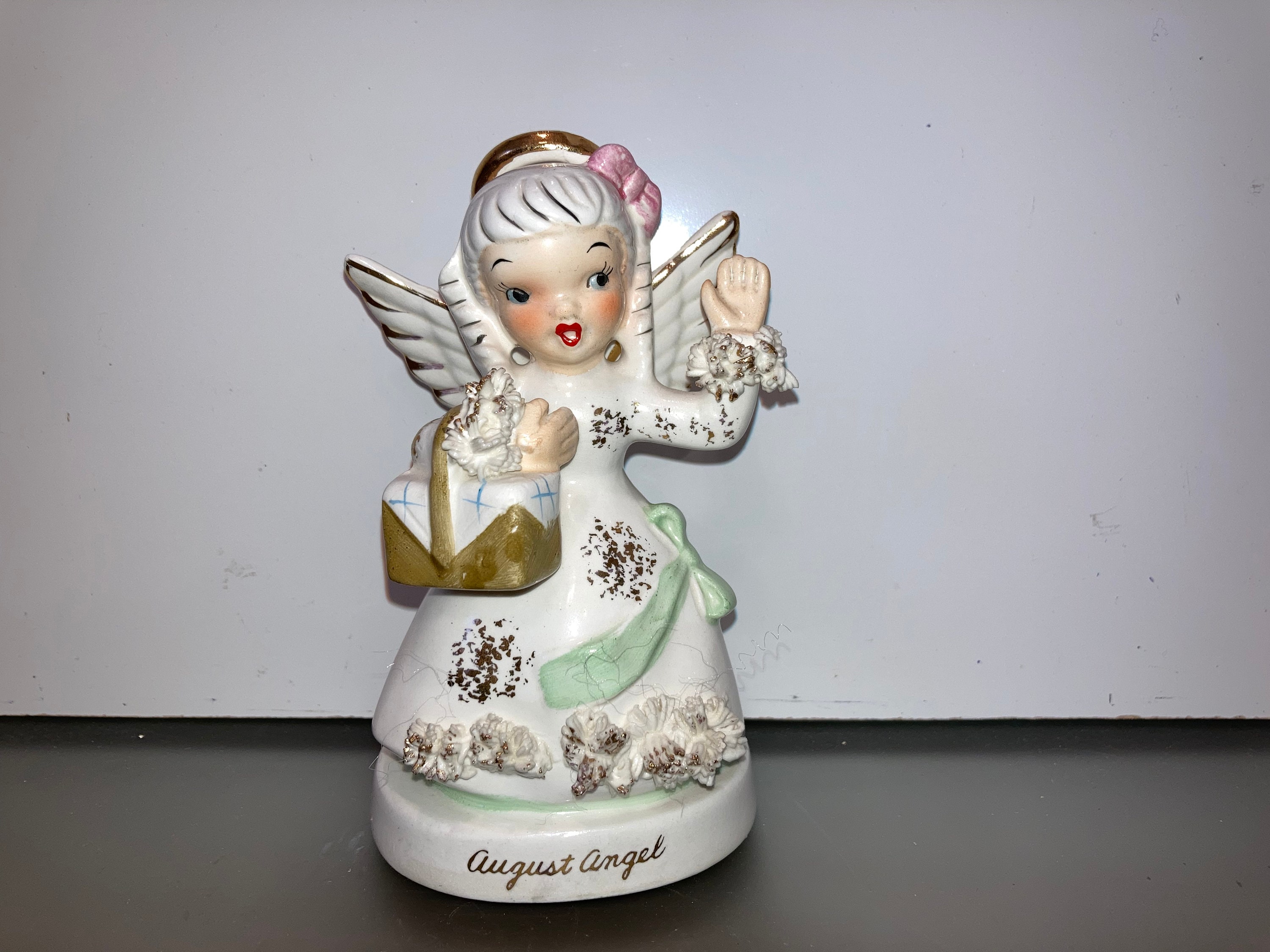 Vintage Japan Spaghetti Angel, Napco August Angel Figure, Japan