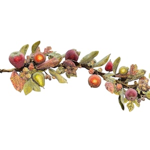Vintage Beaded Fruit Garland, Beaded Fruit Garland, 38" Beaded Fruit Display, Wire Frame Beaded Fruit Garland, Artificial Fruit, Faux Fruit