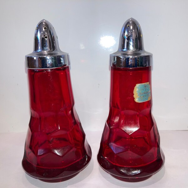 Red Top Salt Pepper - Etsy