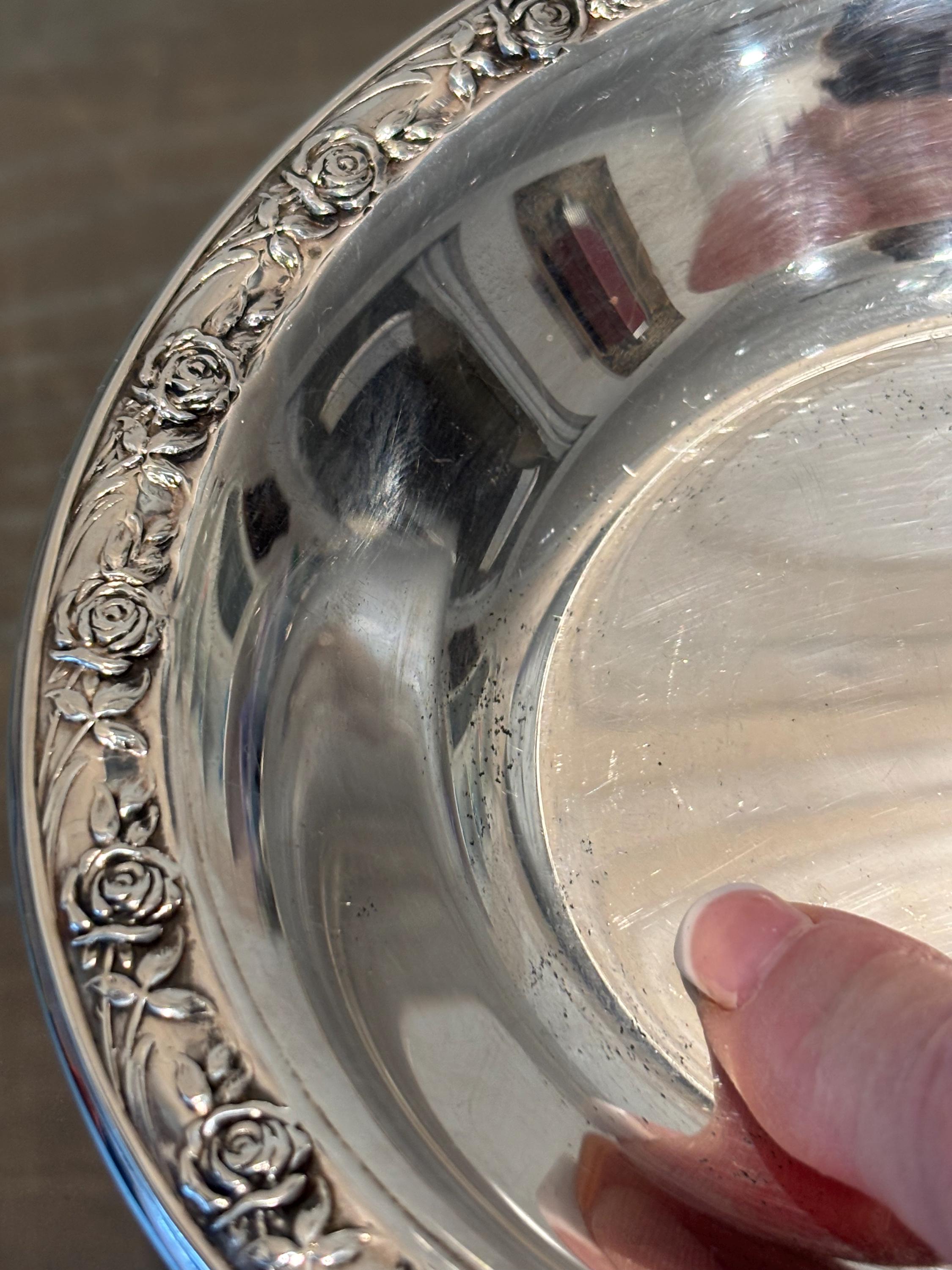 Vintage Reed Barton Classic Rose Bowl, Vintage Reed and Barton 6 1