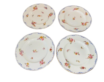 4 Vintage Coalport Salad Plates, Coalport Gold Trimmed Scalloped Plate, Coalport England 7 7/8" Plate, Coalport Cobalt Floral Plates, READ