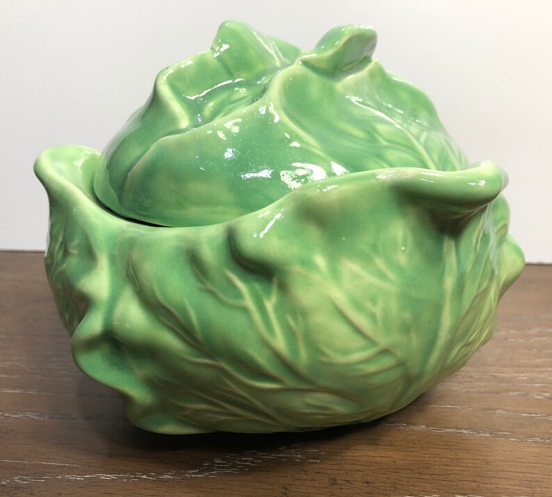 Holland Mold Cabbage Leaf Bowl Cabbage Leaf Covered Bowl Etsy