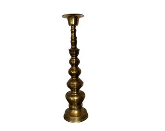 Vintage Japan Candlesticks, 18" Brass Candle Holder, Brass Hearth Candlestick, 18" Mantle Candlestick Holder, SEE PHOTOS