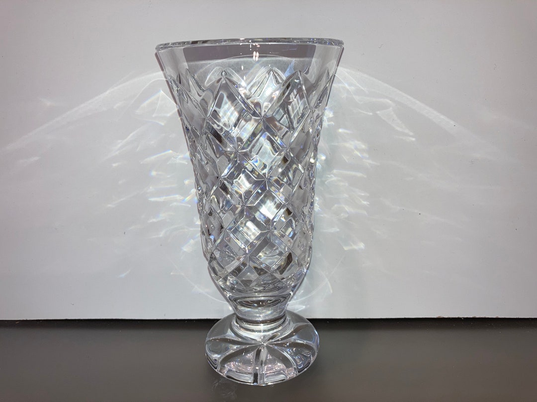 Waterford 7 Kinsale Trumpet Style Footed Vase, Waterford 7 Tall Vase