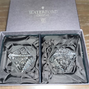 2 Waterford Society Box Place Card Holders, Waterford Society Celtic Knot Holders, Waterford Society 2003 Fionns Celtic Knot, New in Box