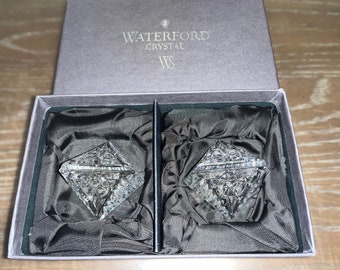2 Waterford Society Box Place Card Holders, Waterford Society Celtic Knot Holders, Waterford Society 2003 Fionns Celtic Knot, New in Box