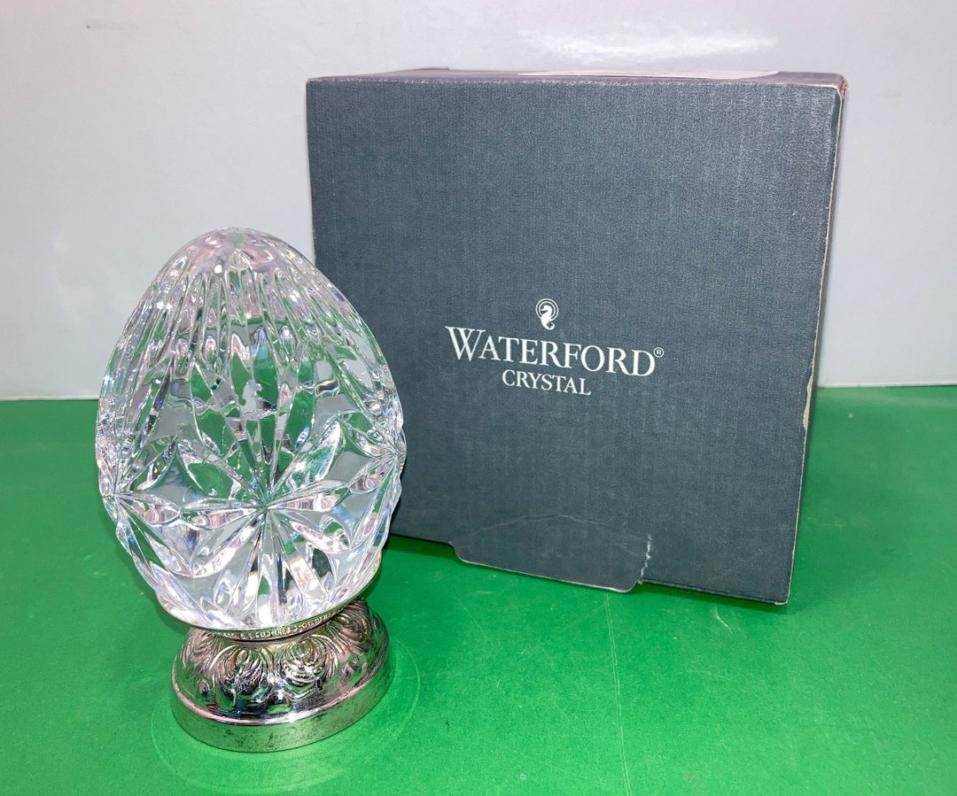 Vintage Waterford 1995 Crystal Egg, Waterford Crystal Large Egg on
