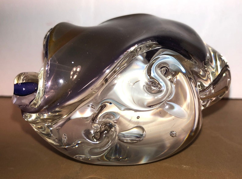 Download Signed Hlg 03 Weight Clear Purple Paperweight Studio Art Paperweight Freeform Art Glass Paperweight Glass Sculptures Figurines Art Collectibles Vadel Com