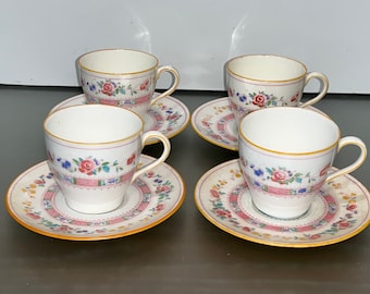 アンティーク ロイヤルドルトン ピンク 壷 ケーキ皿、英国製ボーン