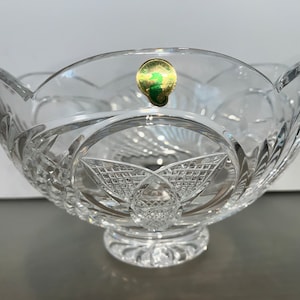 Vintage Waterford Irish Heritage 10&quot; Footed Bowl, Waterford Irish Heritage Serving Bowl, Waterford Centerpiece Bowl, Waterford Irish Bowl