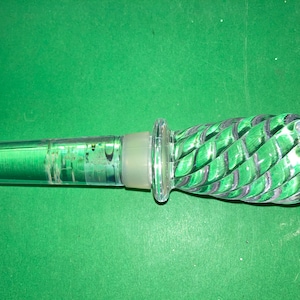 Towle Swirl Wine Stopper, Towle Crystal Bottle Stopper, Swirl Wine Bottle Stopper, Towle 5" Wine Bottle Stopper, Mint